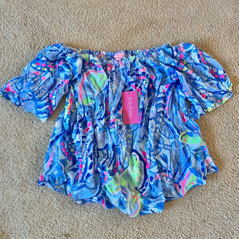 Lilly Pulitzer Off-The-Shoulder Sain Top